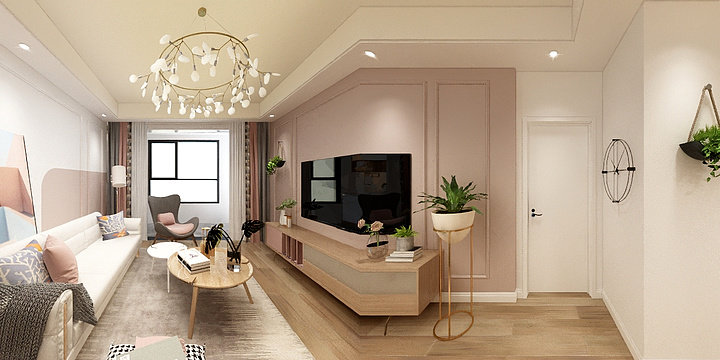 全景图图纸设计sKmllheI-浪漫北欧丨路劲时代城丨106m²-装修设计方案