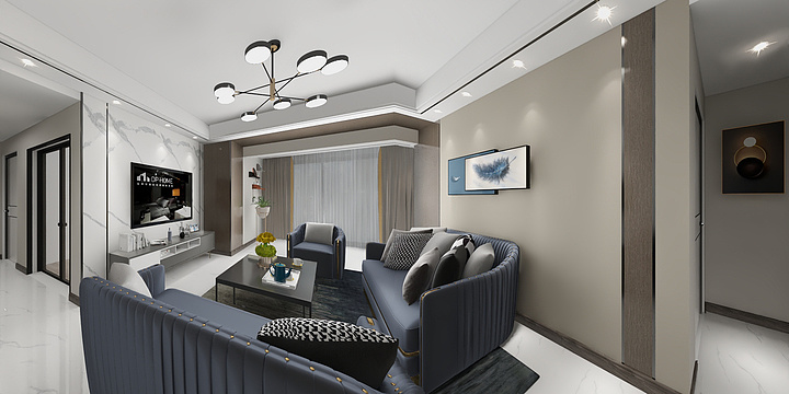 成都同城装饰-星海湾142.65,套三-装修设计方案