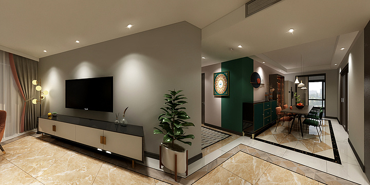 CHW-碧桂园翡翠传奇143贾嘉现代简约-装修设计方案