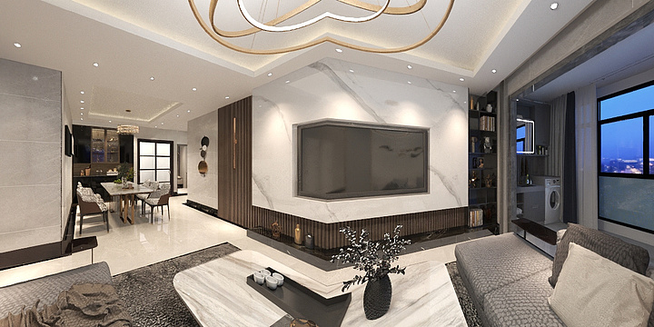 装饰设计何工-太阳城芙容湾9街4座01方案一-装修设计方案