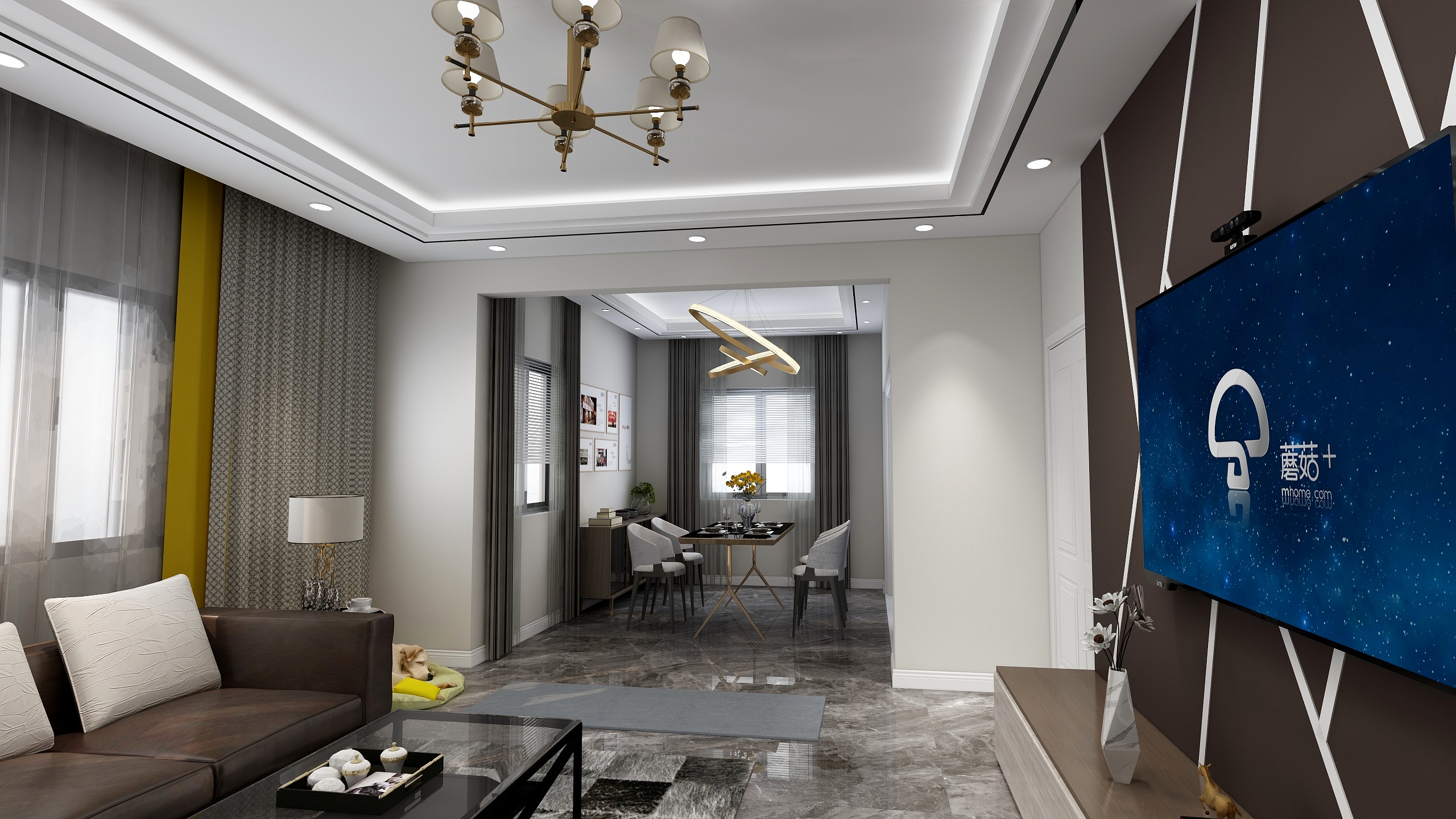 诺言设计-瑞和园89.50㎡B户型3室2厅1卫-装修设计方案