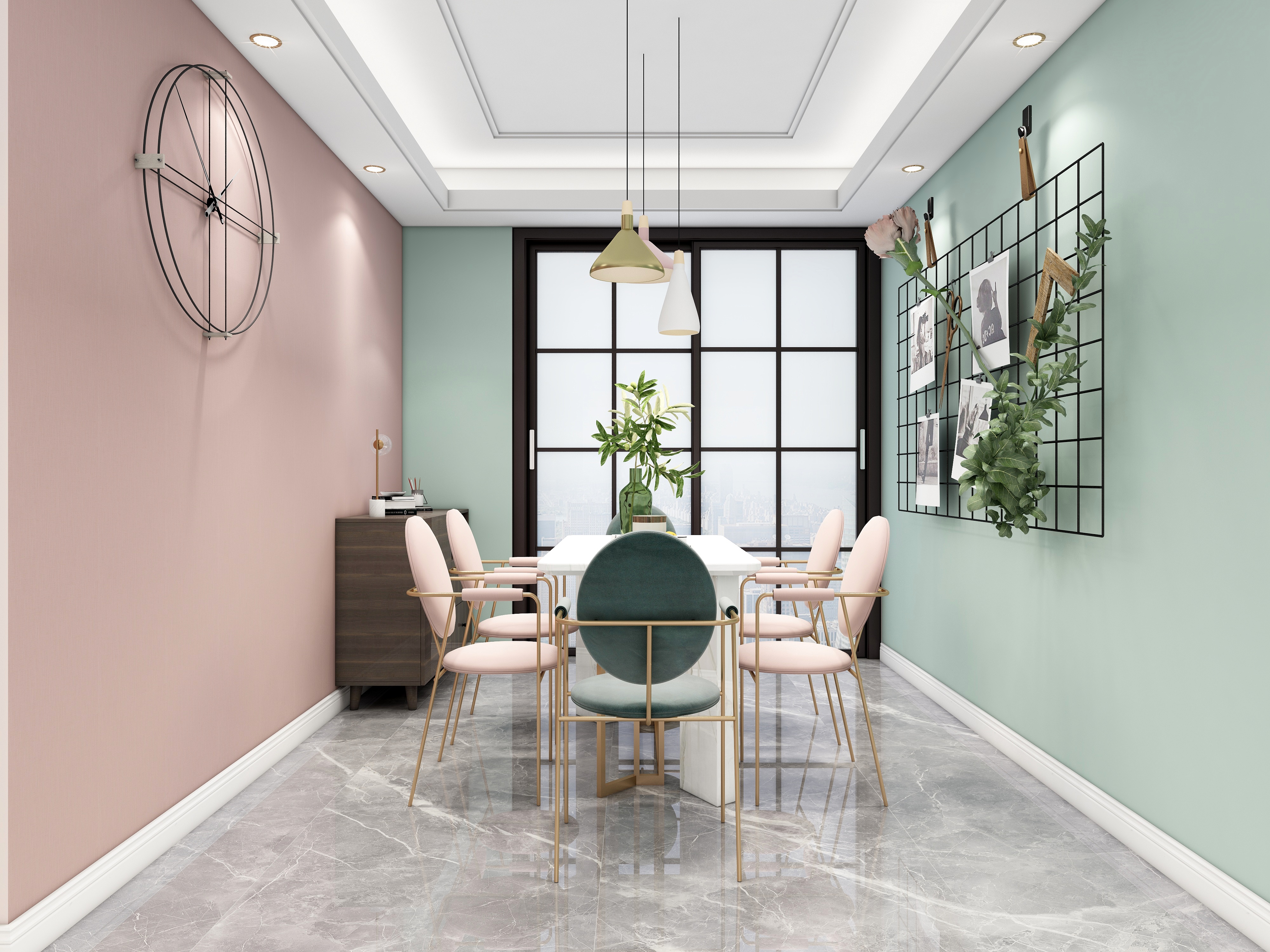 吴爽-北欧风格两居室设计装修效果图