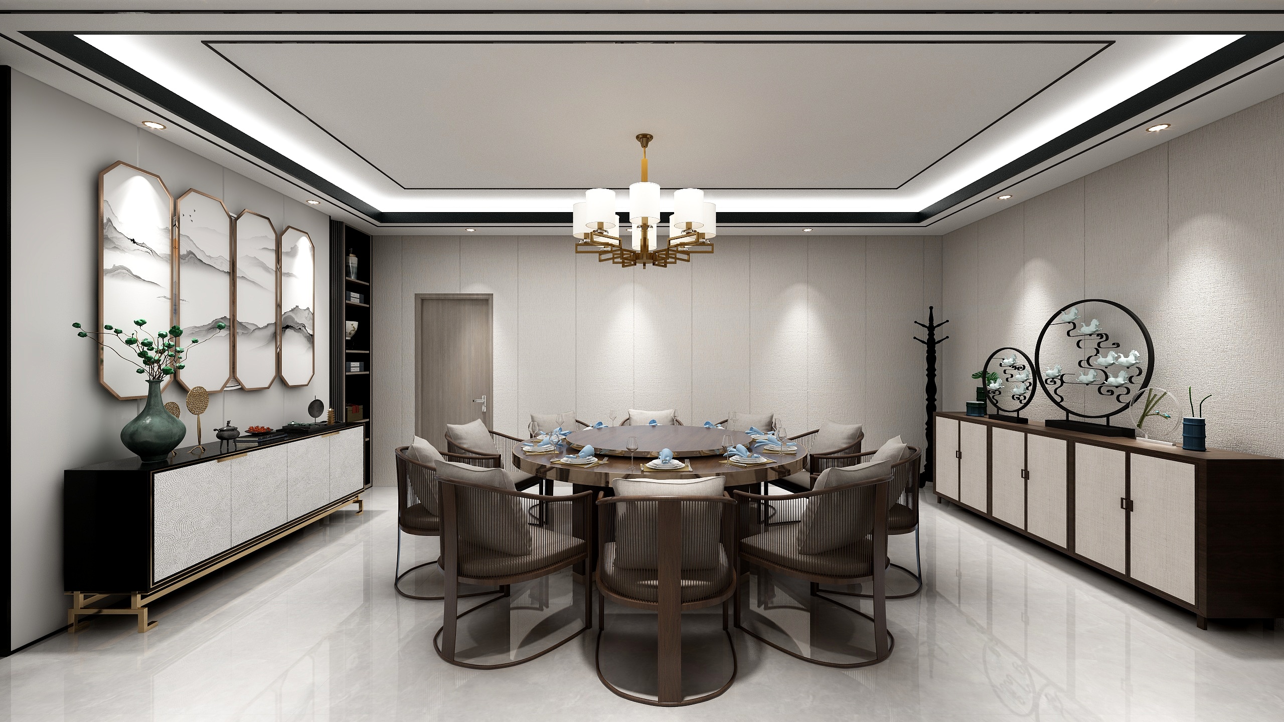 建筑装饰吴设计-檀郡1层-装修设计方案