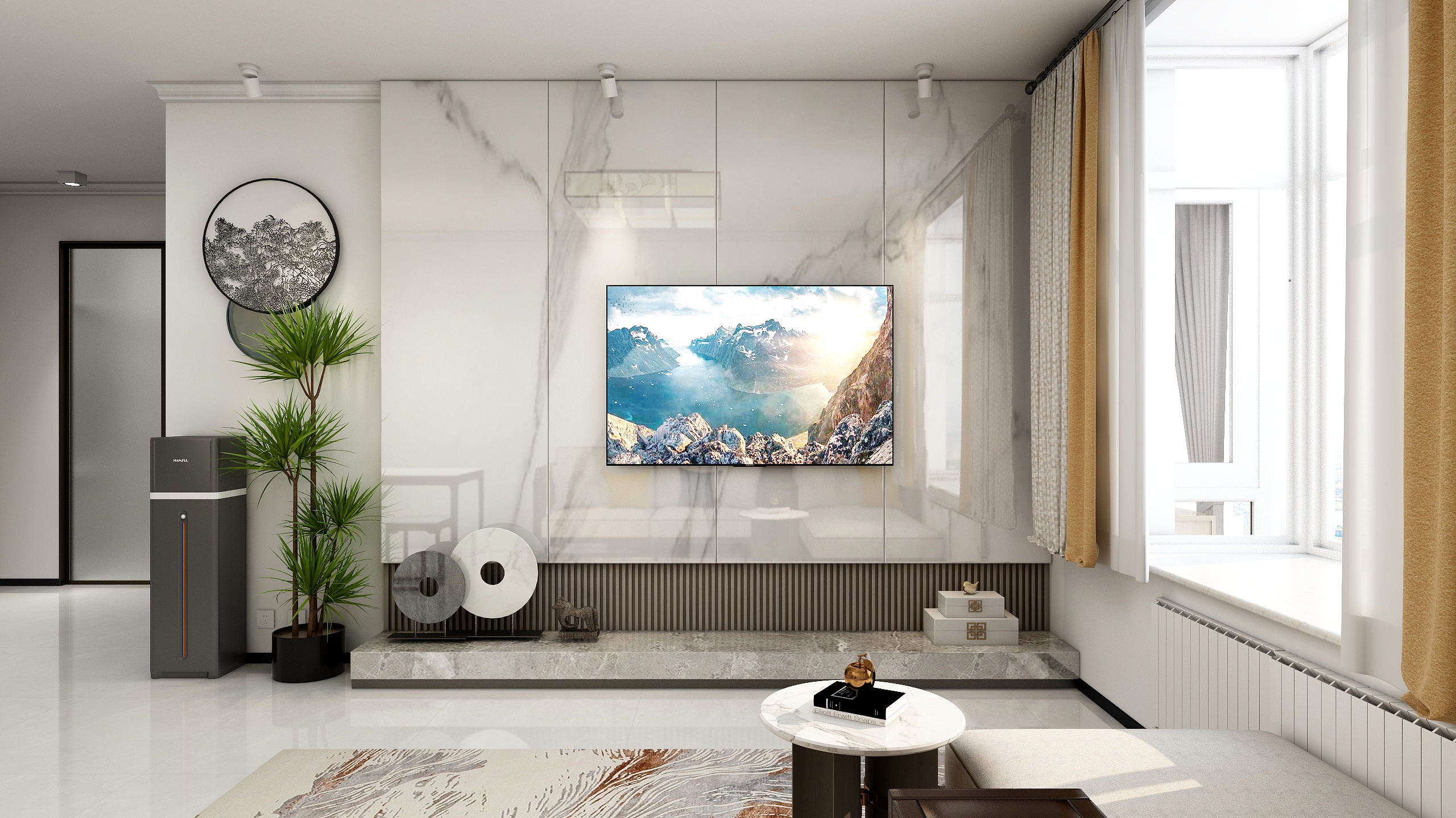 李媛媛-《冶金西区》新中式|87平两居装修效果图