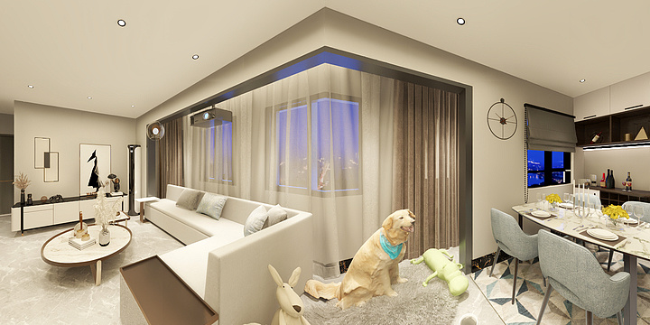 LemonMojito-瑞和园89.50㎡B户型3室2厅1卫-装修设计方案