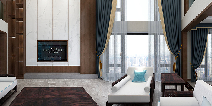 Daye9075-新中式跃层雅居-装修设计方案