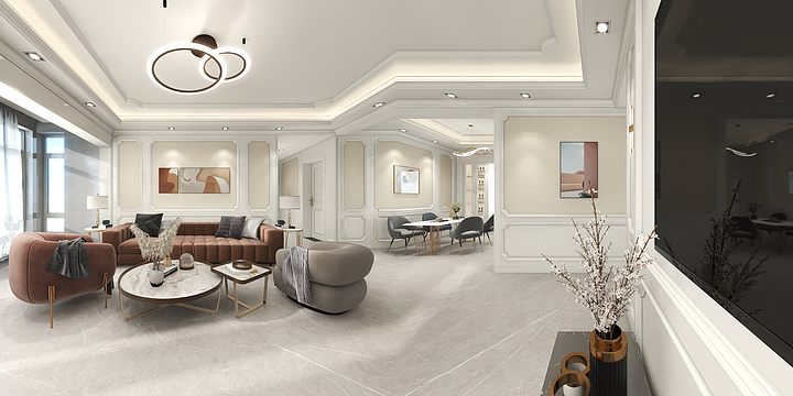 夏雨16fAGQ-公园雅筑-简欧-装修设计方案