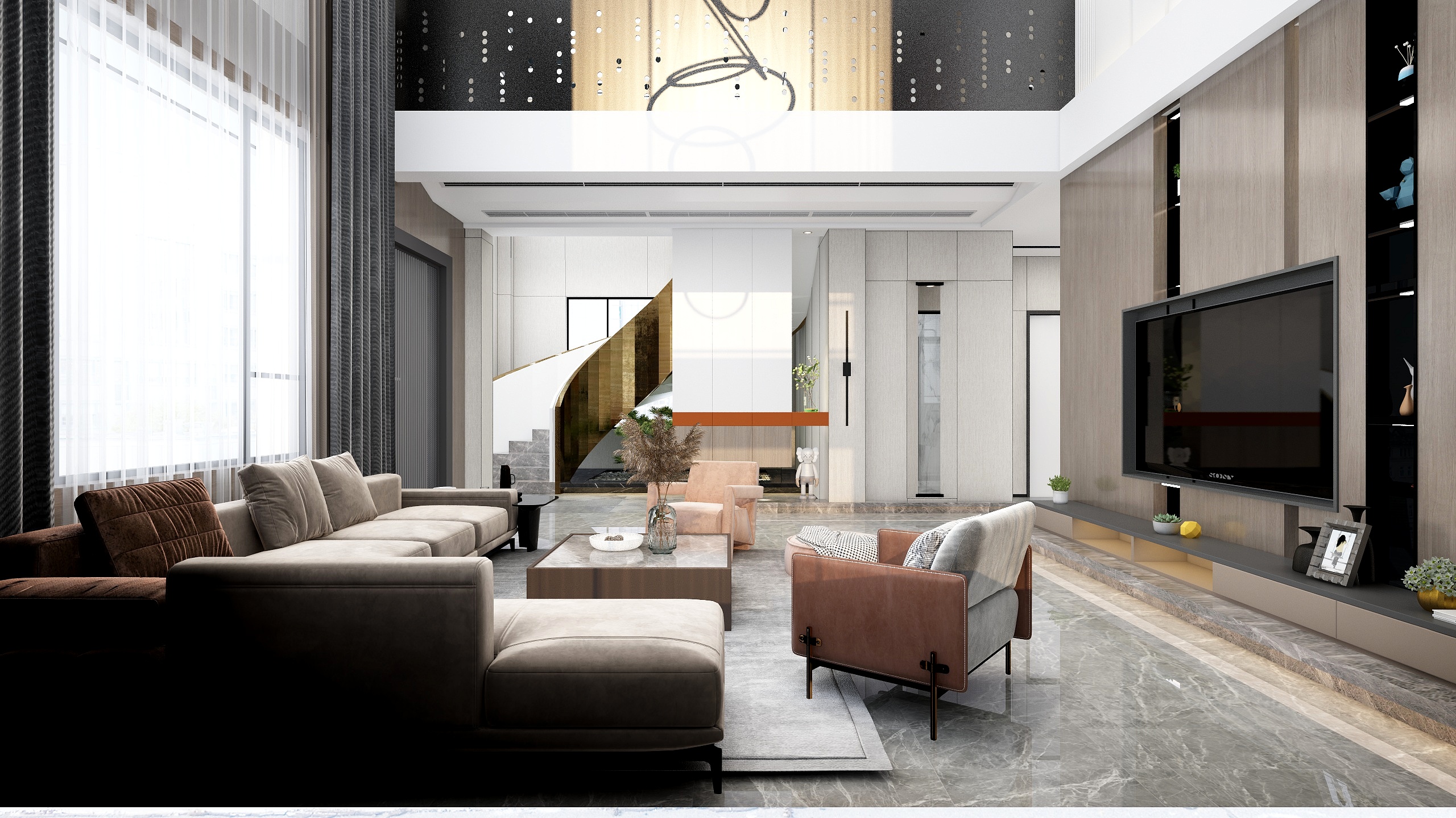 张煜强煜境设计-《完美的三月》一500平米四层现代自建别墅装修效果图