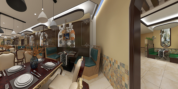 挖奔子跑-美食城-装修设计方案