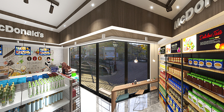 设计师联盟岳-全心便利店-装修设计方案