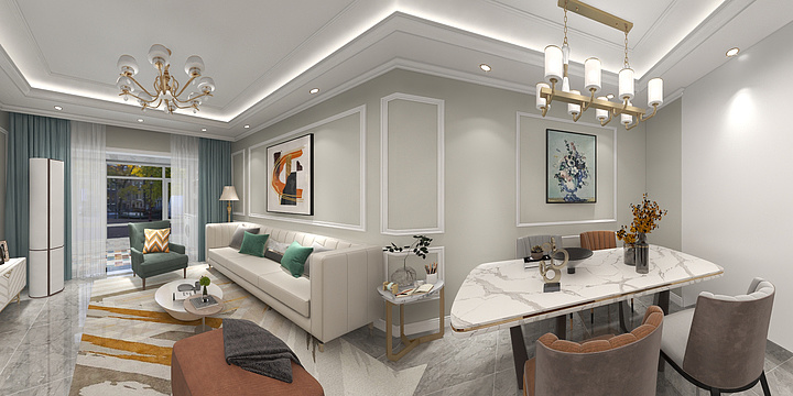 a王志霞-城上城108平简欧-装修设计方案