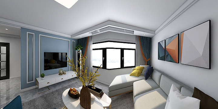 设计微笑先生-原乡半岛品澜花苑86平米-装修设计方案