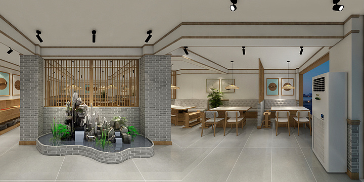 予宁空间-鼓楼火锅店1楼装修效果图