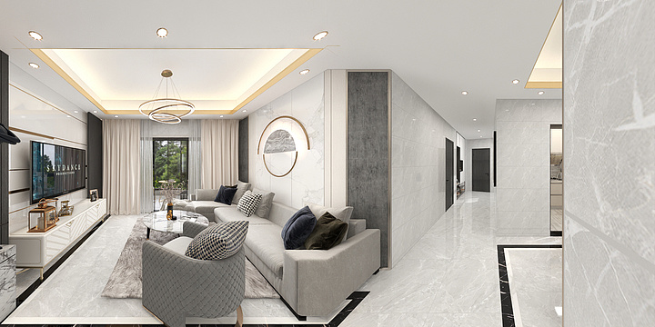 玖酒不见-现代黑白灰-装修设计方案