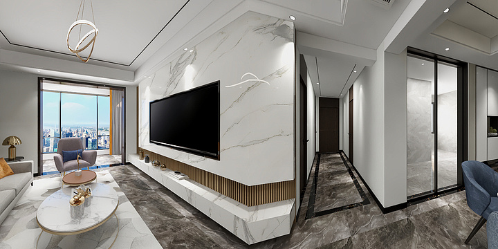 小意设计-102方现代两居-装修设计方案