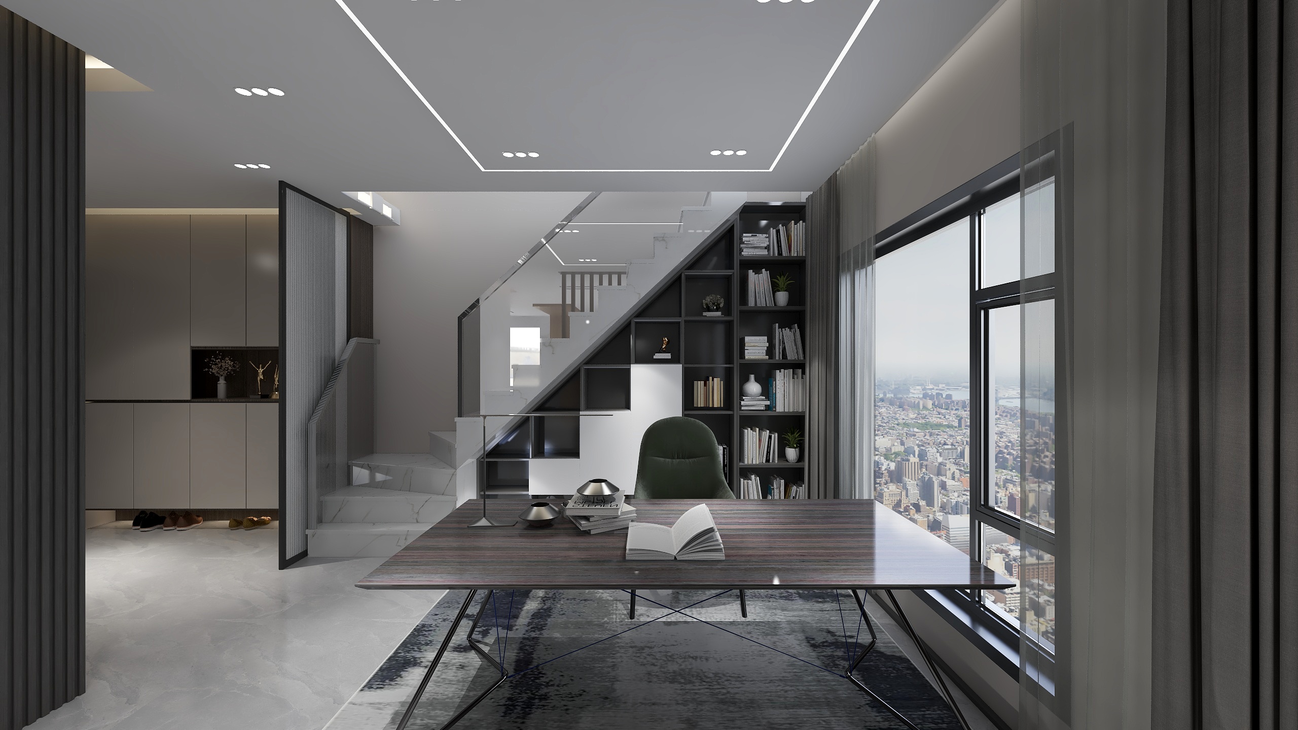 刘晋琴-70平米loft极简公寓装修效果图