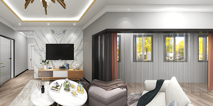 小邹同学~-瑞和园89.50㎡B户型3室2厅1卫-装修设计方案