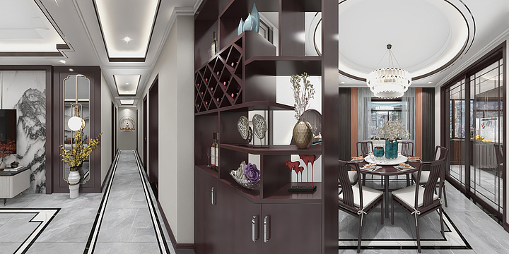 山木禾风-湖滨花园6-1-304（新中式）-装修设计方案