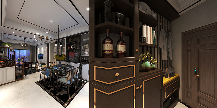 鲍朝辉-金科张先生-新中式-装修设计方案