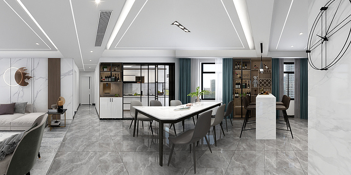 鹿城府30#1104-现代无主灯设计-装修设计方案