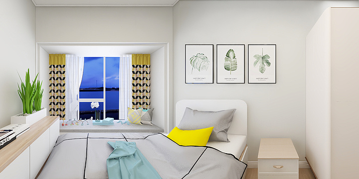 56-体bbaA-德信海德公园83.00㎡A2’3室2厅1卫1厨-装修设计方案