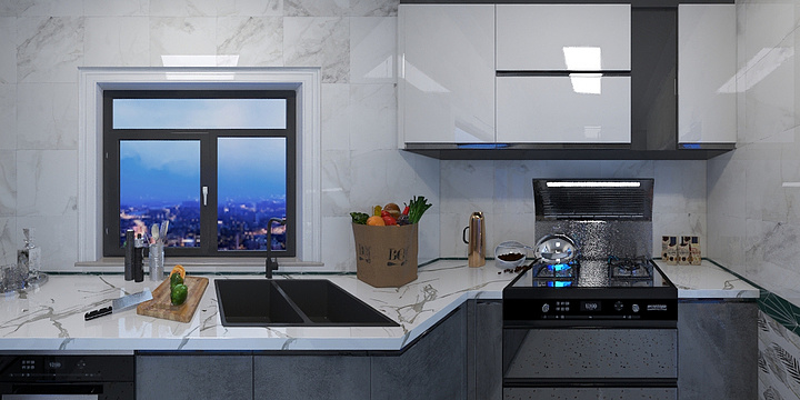 RE室内设计-厨房3-装修设计方案