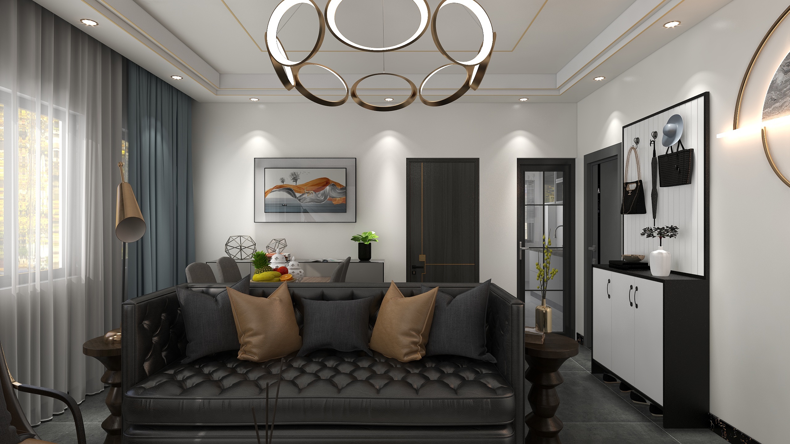 颜利-瑞和园89.50㎡B户型3室2厅1卫-装修设计方案