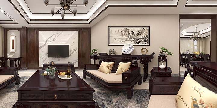 吴明慧-【新中式】164m²-方总-设计方案二-装修设计方案