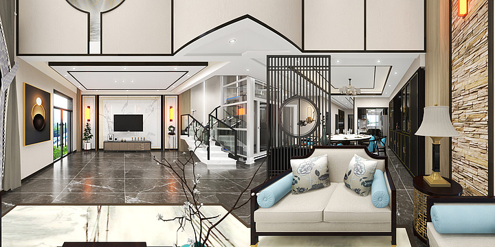 临洮县零点设计装饰工程工作室-兰州别墅-装修设计方案
