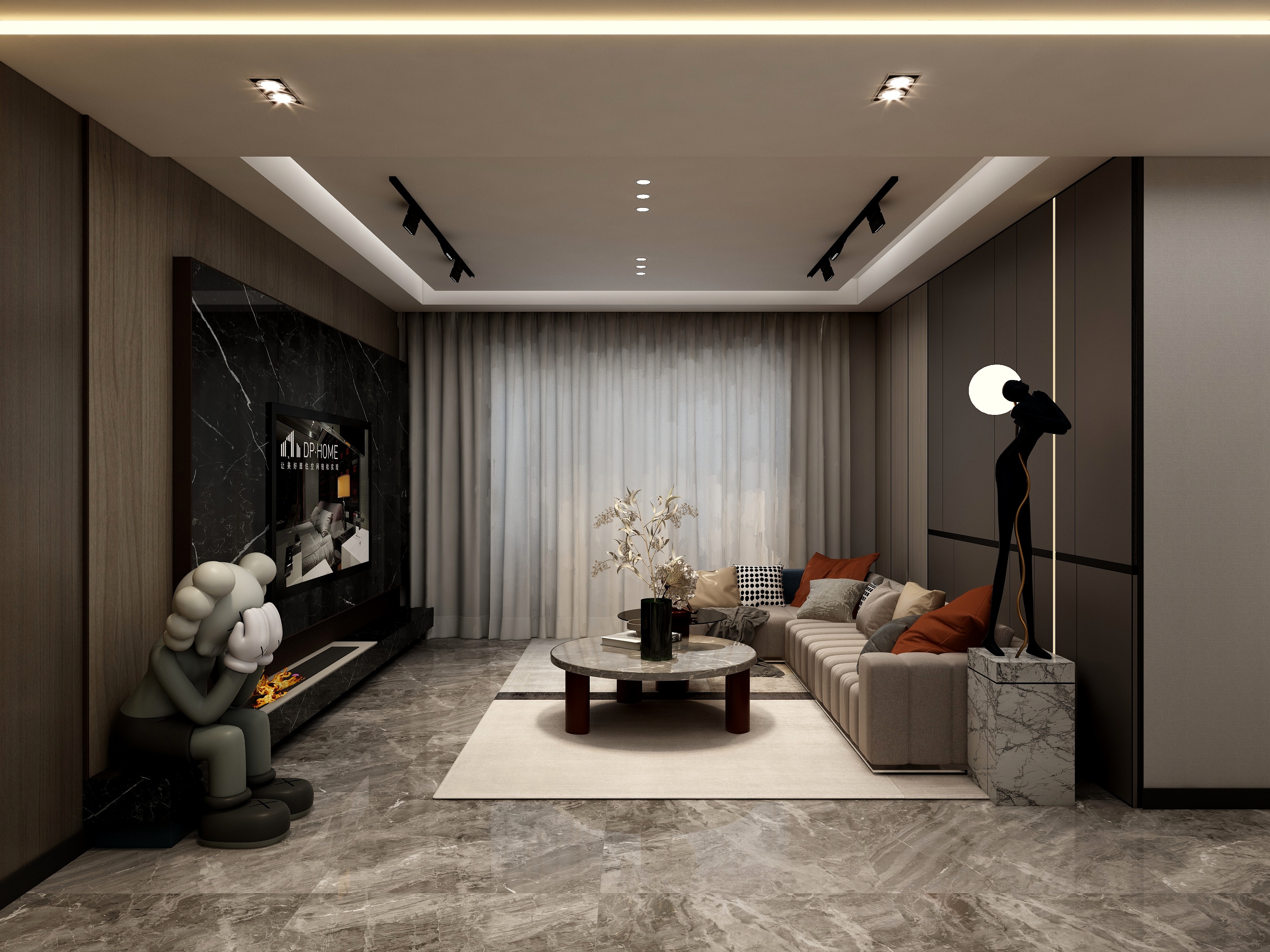 小坏蛋me-128方靛达广场三居装修效果图