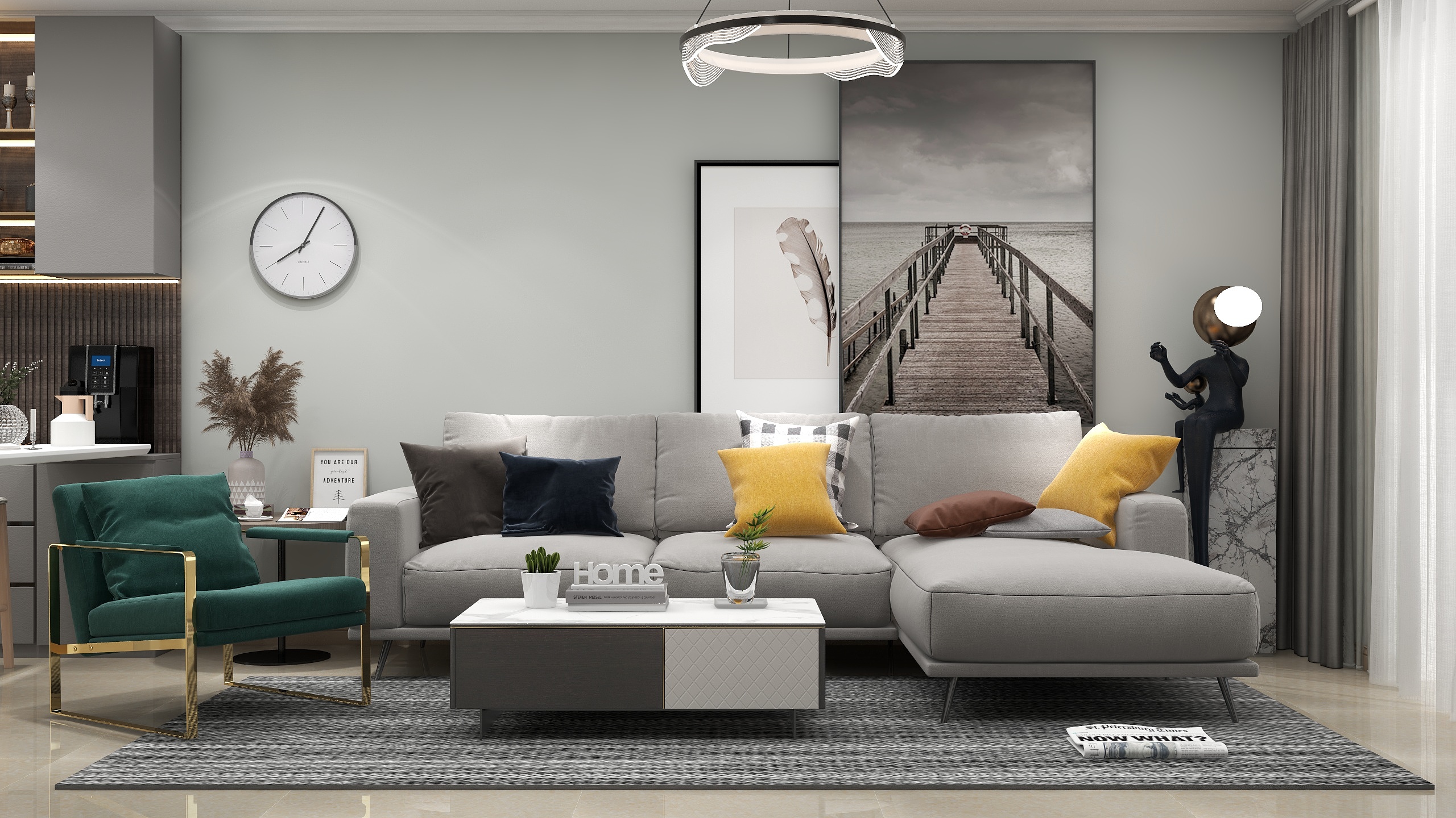 王思力-龙锦苑-简约风装修效果图