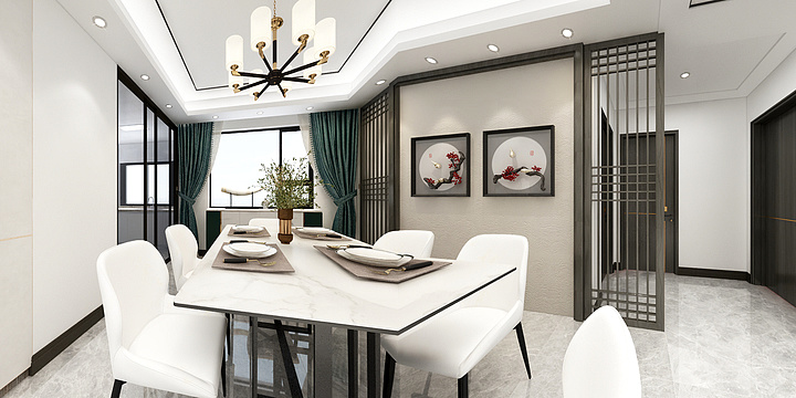 设计师高鹏-中式轻奢风-境之所达心之所至-装修设计方案