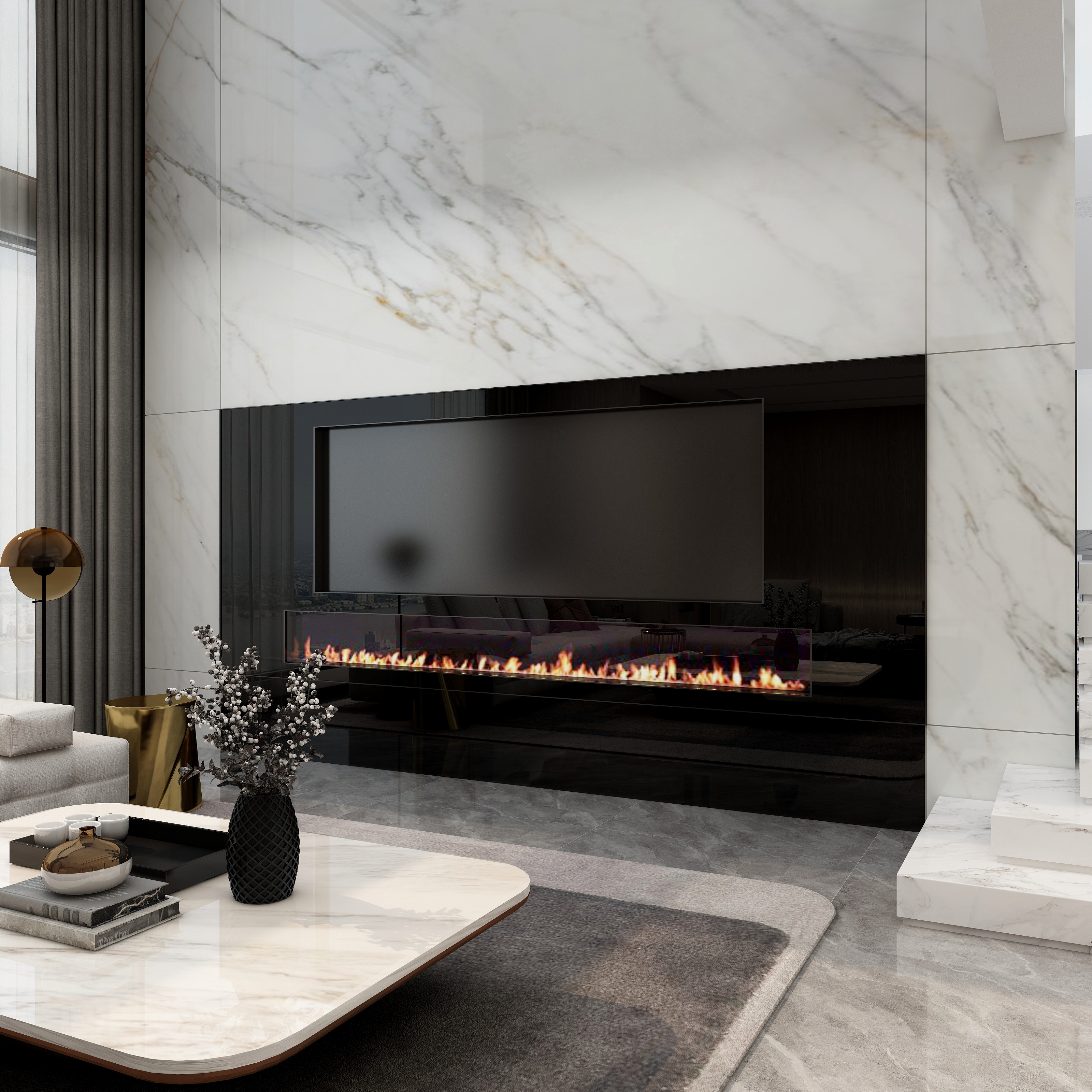 屿间设计-《复式二层》现代轻奢252m²-装修设计方案