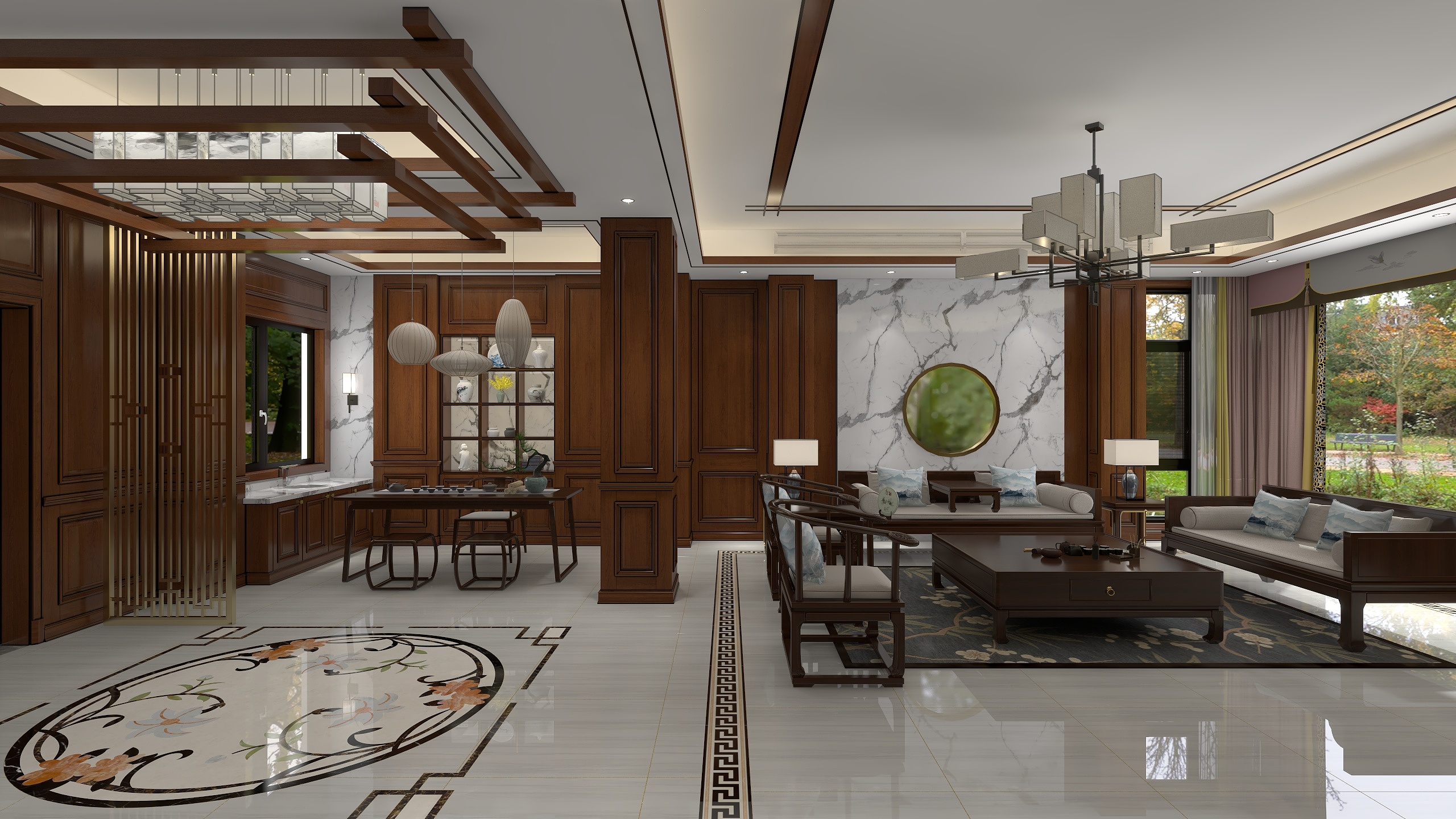 空间规划师徐振伟-雍王府新中式别墅装修效果图