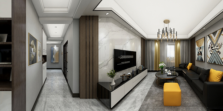 设计师刘洋18872772921-航天城·现代黑白灰-胡（推广版）-装修设计方案