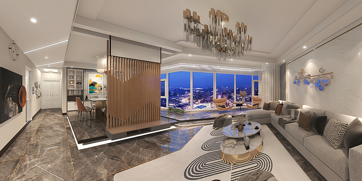 轻居装饰丨设计-文博苑8#大平层-装修设计方案