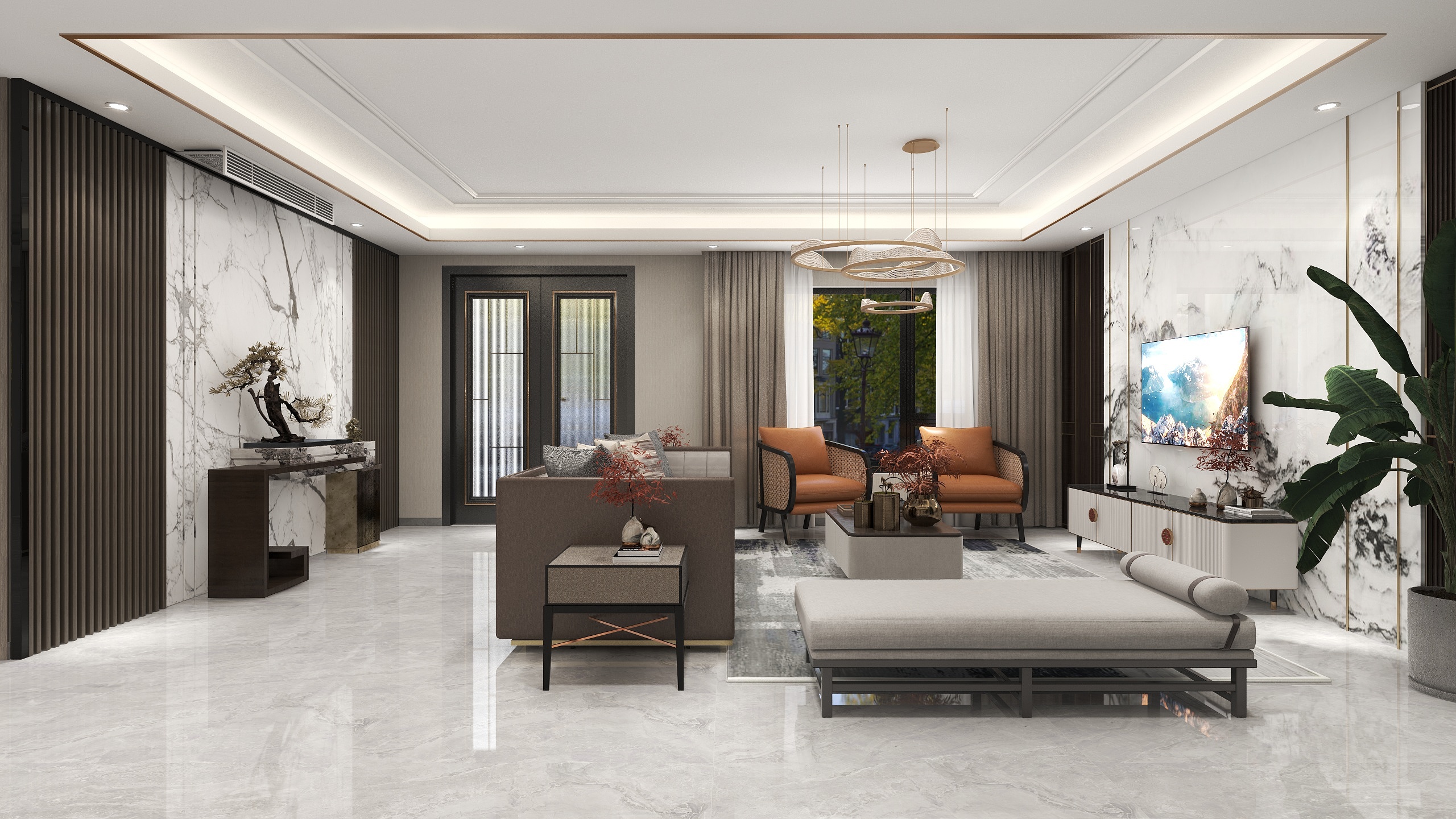 eesybildesigner-160平一层新中二层轻奢方案-装修设计方案