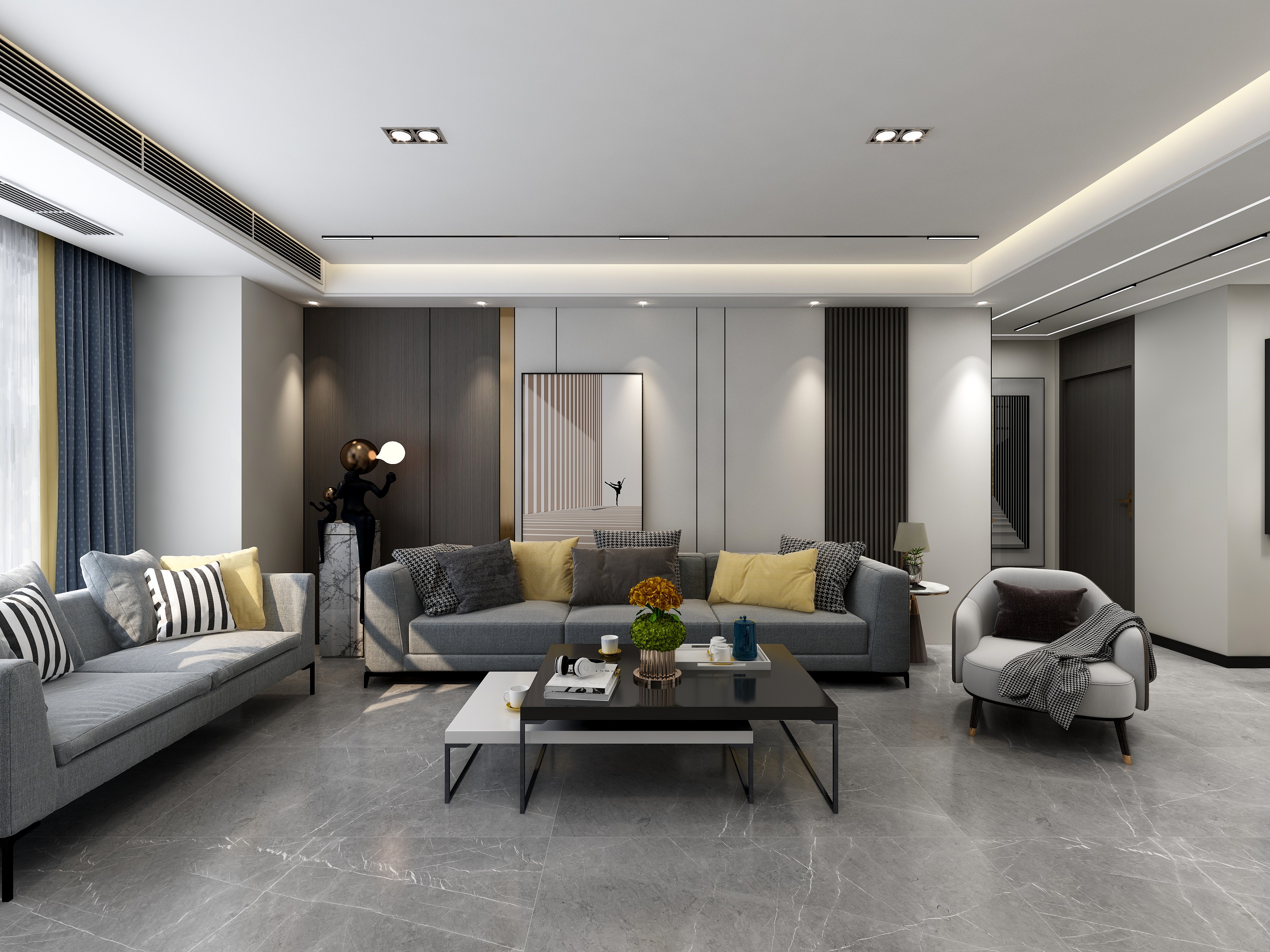 李青越-大连二十四城现代轻奢-lxd装修效果图