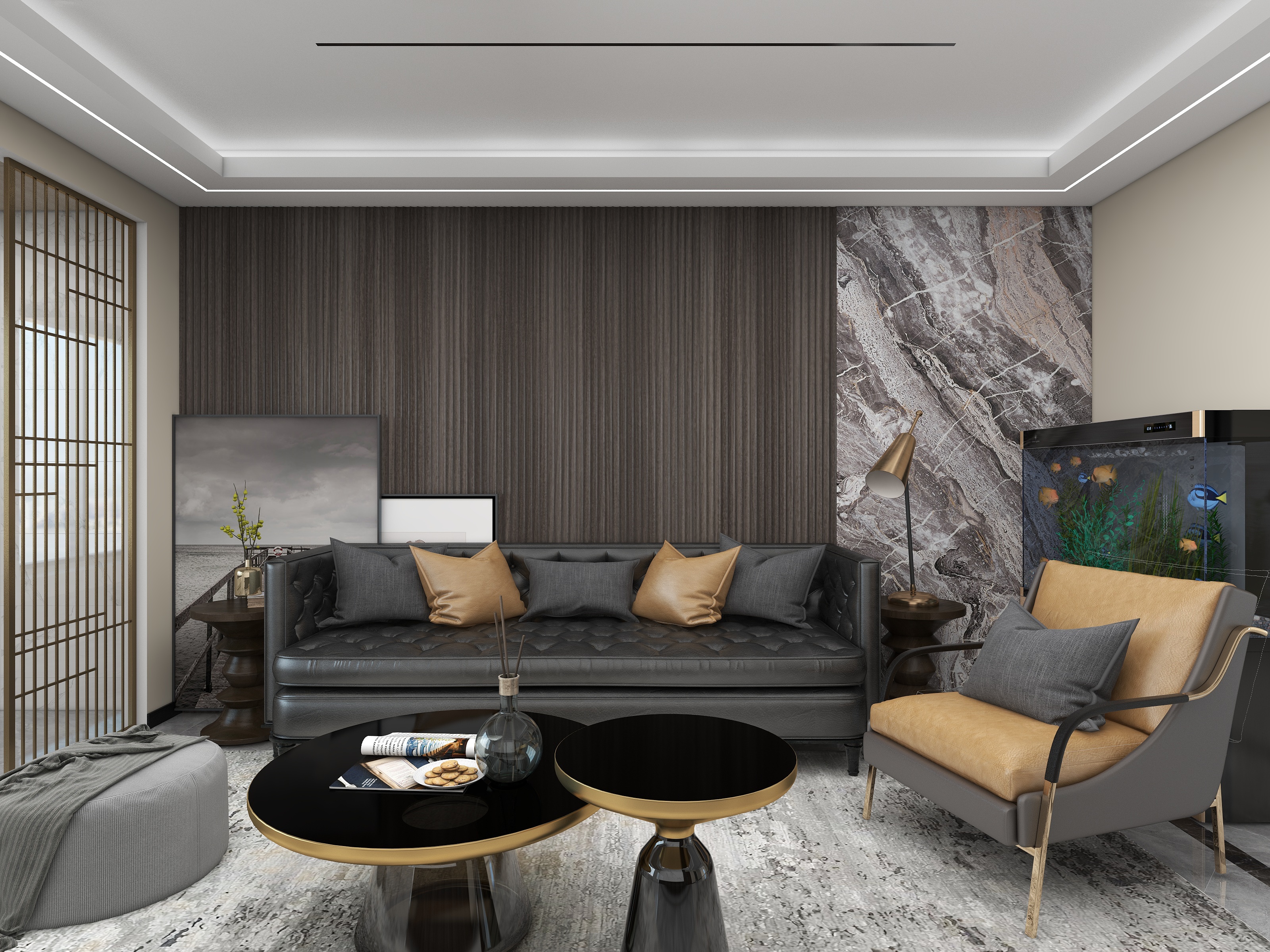 向阳空间表现-日钢绿城-轻奢装修效果图