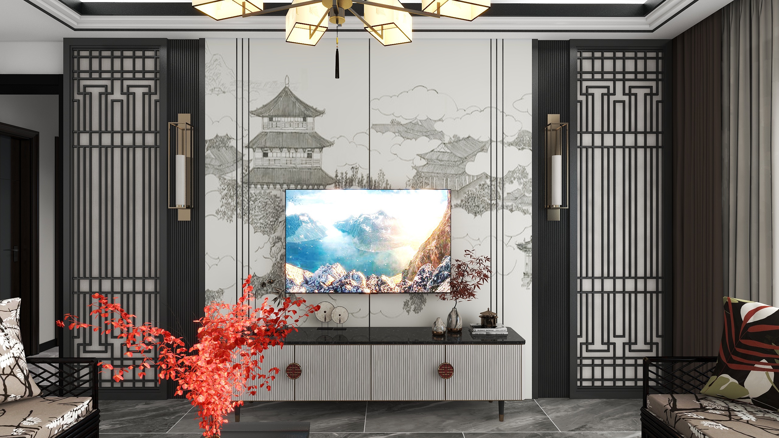 工作中的雷先生-雍和府17-1-02户型-中式-装修设计方案