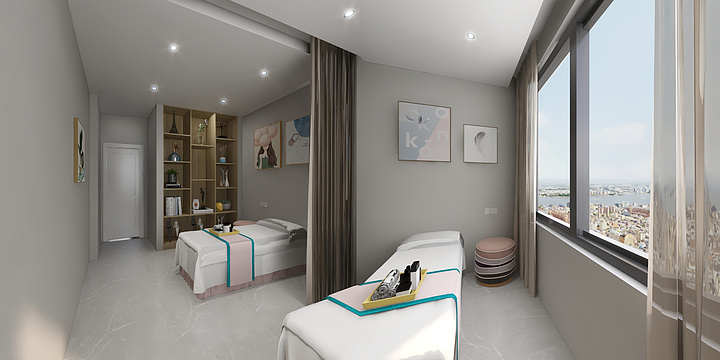 邓晋18203029794-石马山美容店面效果图-装修设计方案