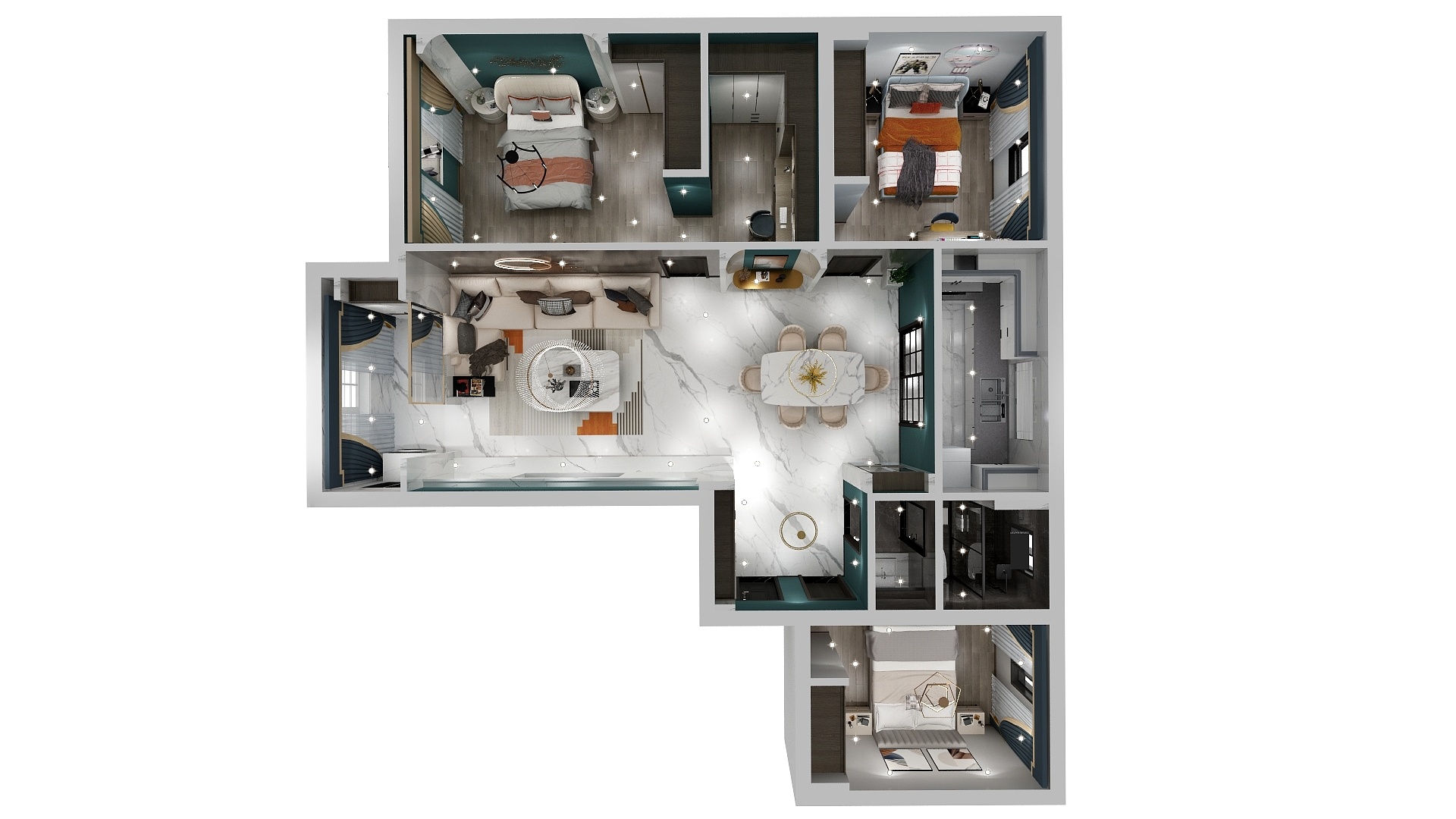 慕道设计-简约现代128方-装修设计方案