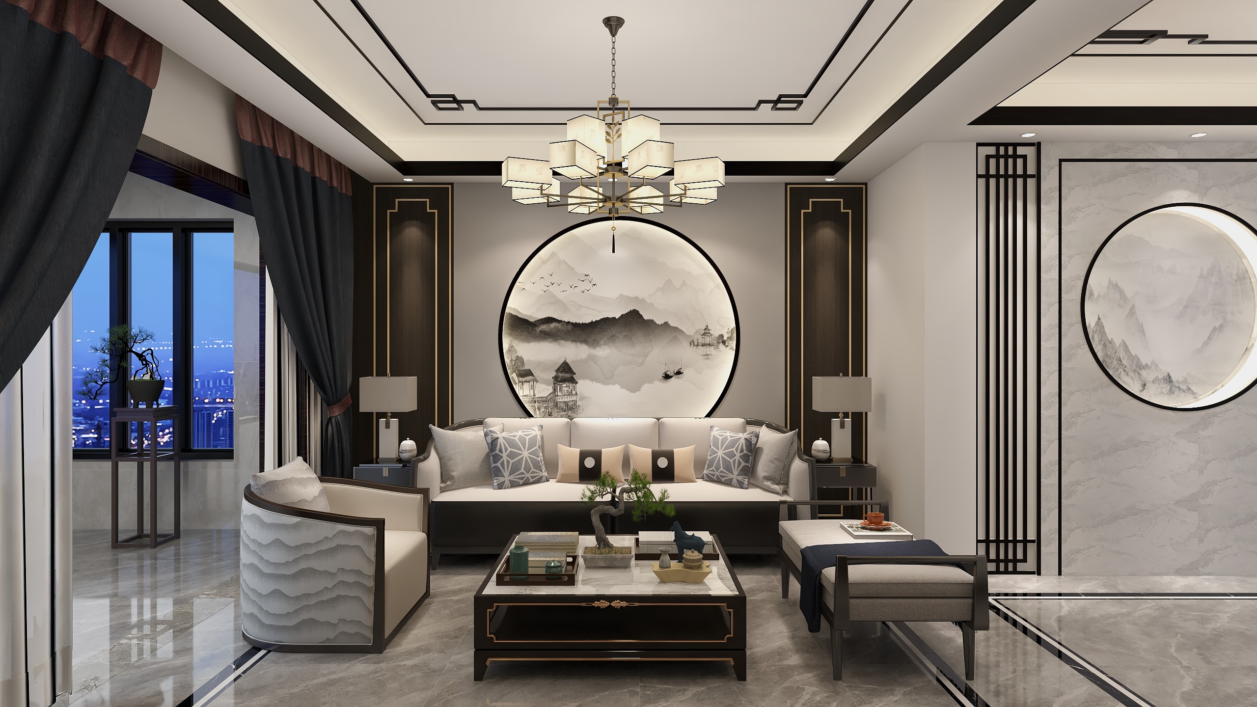 全案设计123-125平新中式风格-装修设计方案