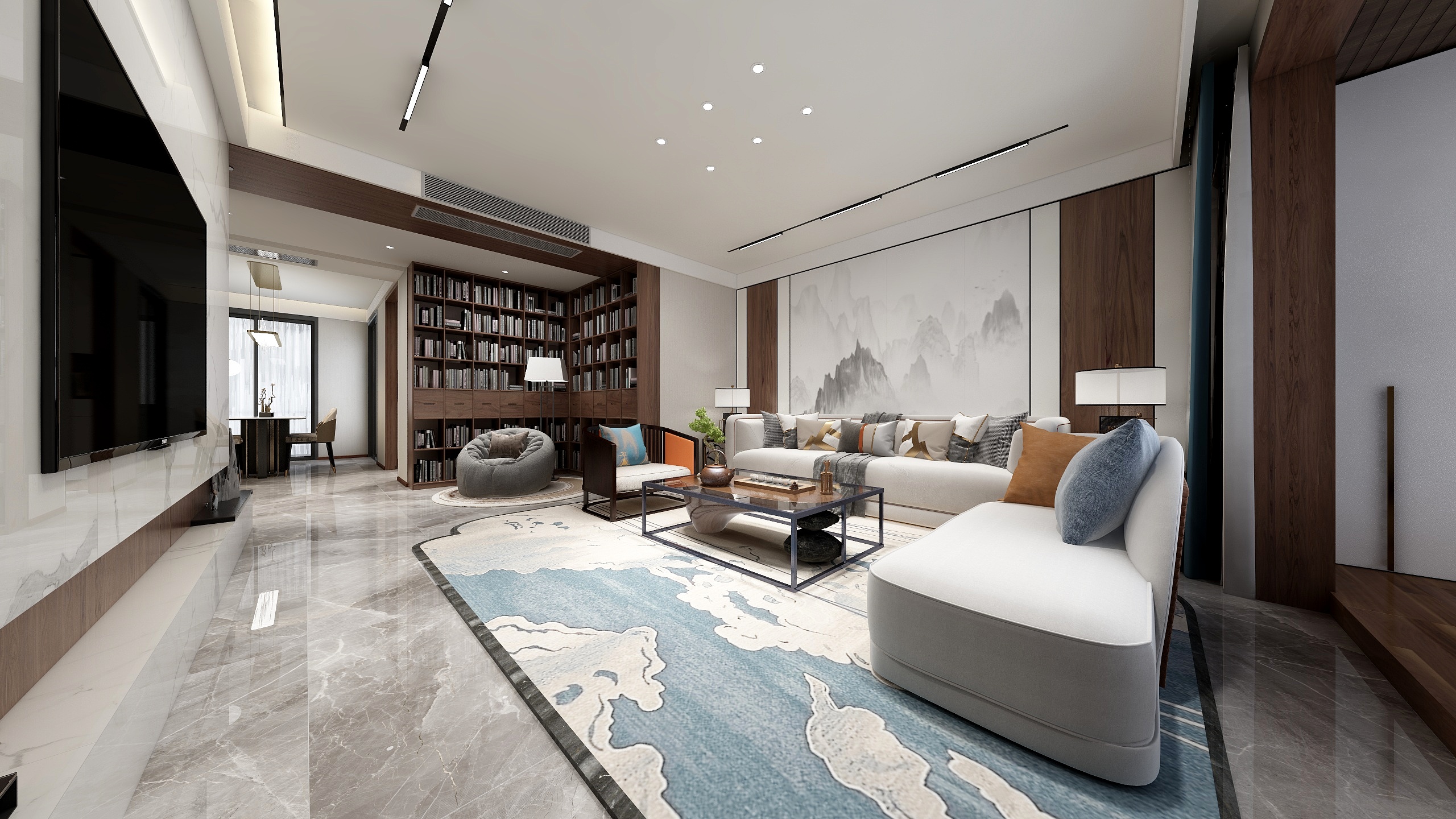 高迁设计工作室-140㎡三居室新中式-装修设计方案