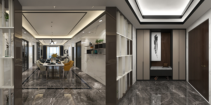 為你設计效果-现代黑白灰-装修设计方案