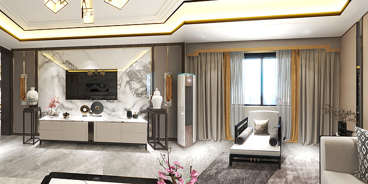 王先生Y-石家庄新中式-装修设计方案