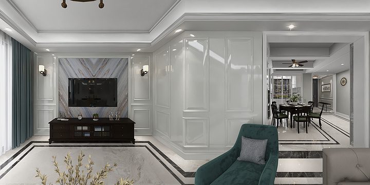 左寻设计-郭总雅居效果图-装修设计方案