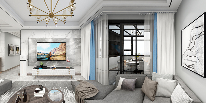 等风来啊-轻奢风-装修设计方案