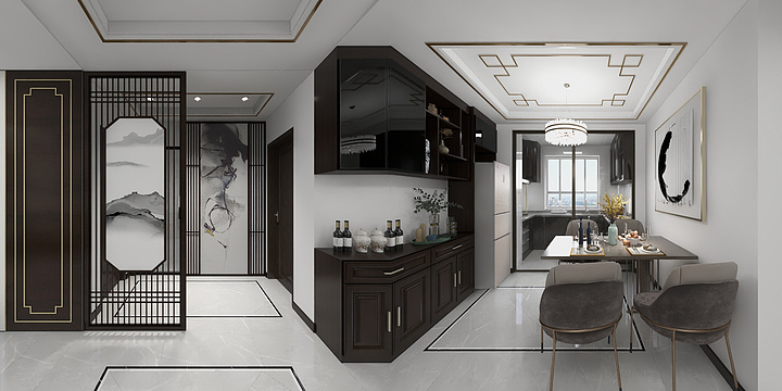 赵冬磊-新中式137平麒麟汇-装修设计方案