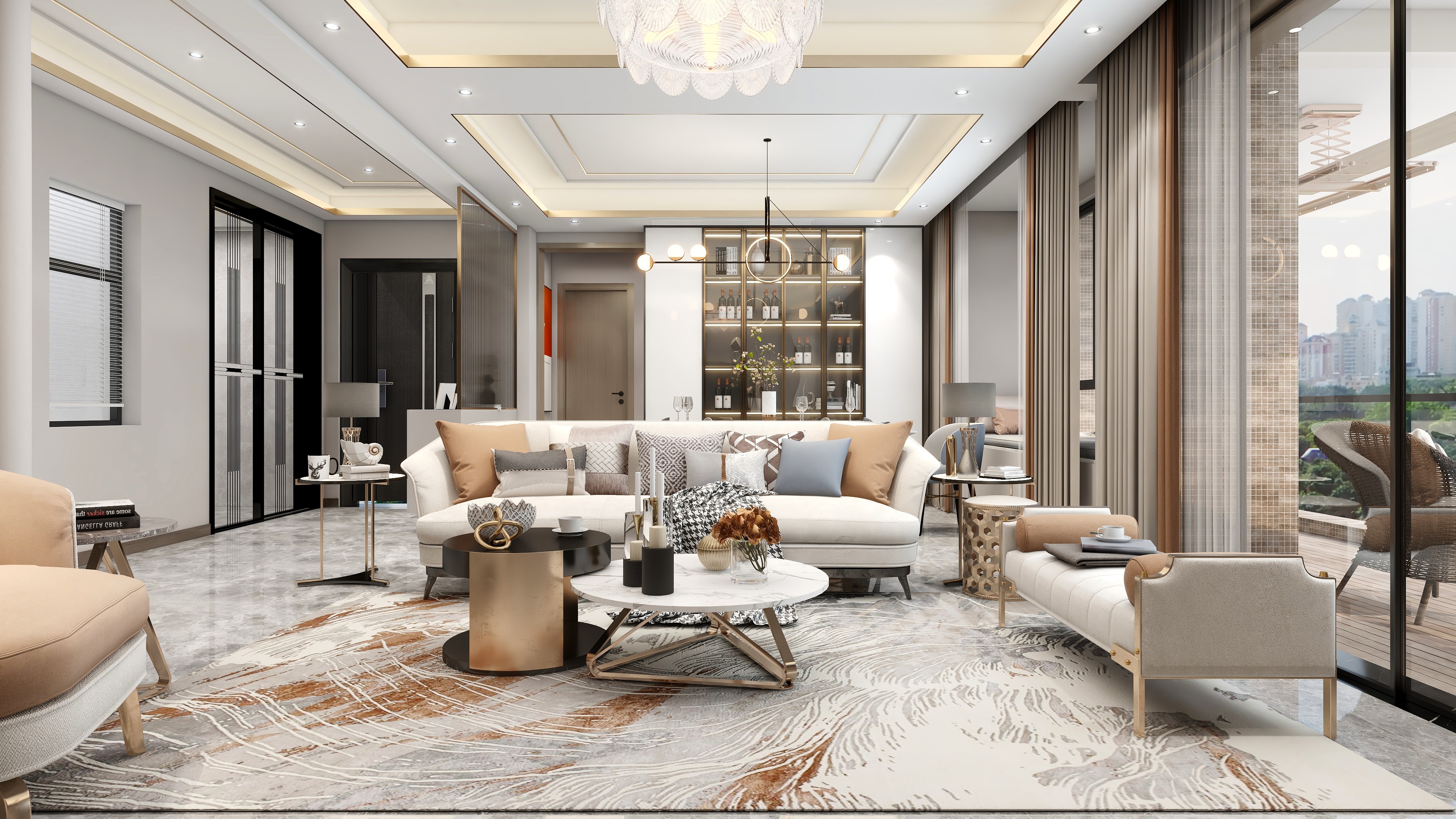 设计师赵响-【玩趣时代】轻奢-162平方4室2厅2卫装修效果图